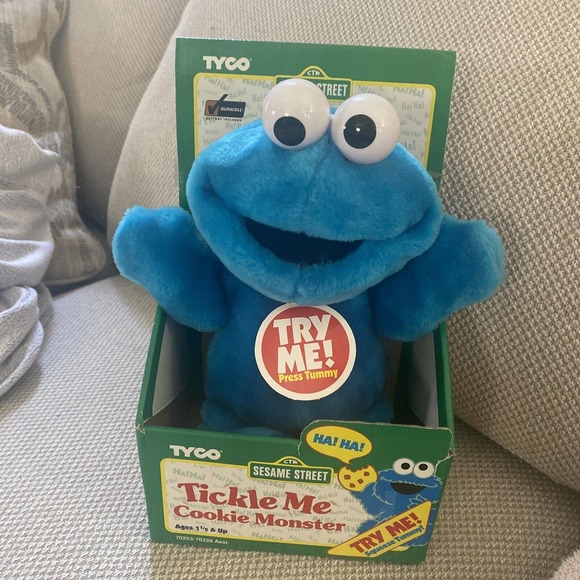 TYCO Toys 996 Sesame Street Tickle Me Cookie Monster Tyco 11 Plush